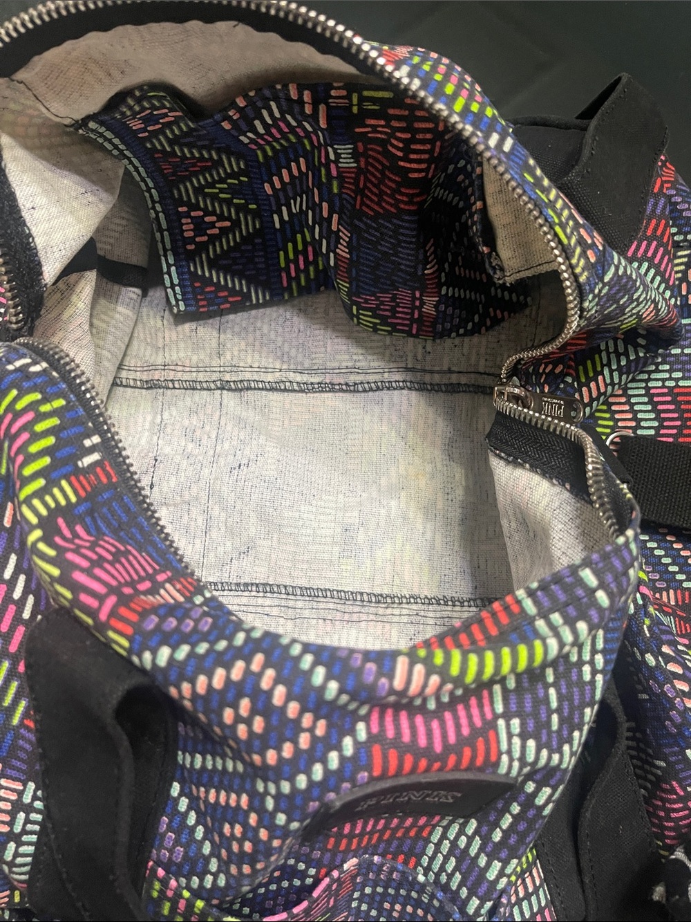 PINK Multicolor Patterned Duffel Bag + Backpack Set - Picture 7 of 8